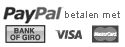PayPal, betalen met: Bank of Giro, VISA, Mastercard